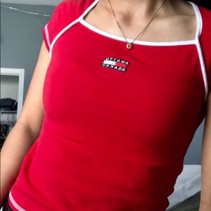 *SOLD ON EBAY* Red vintage top 90s
